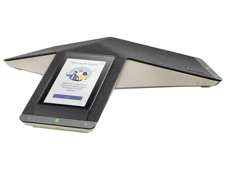 بولي Trio C60 – هاتف مؤتمرات ذكي متوافق مع Microsoft Teams وSfB، يدعم Wi-Fi، جيجابت، بلوتوث، DECT، USB، مدى التقاط صوت 20 قدم، PoE