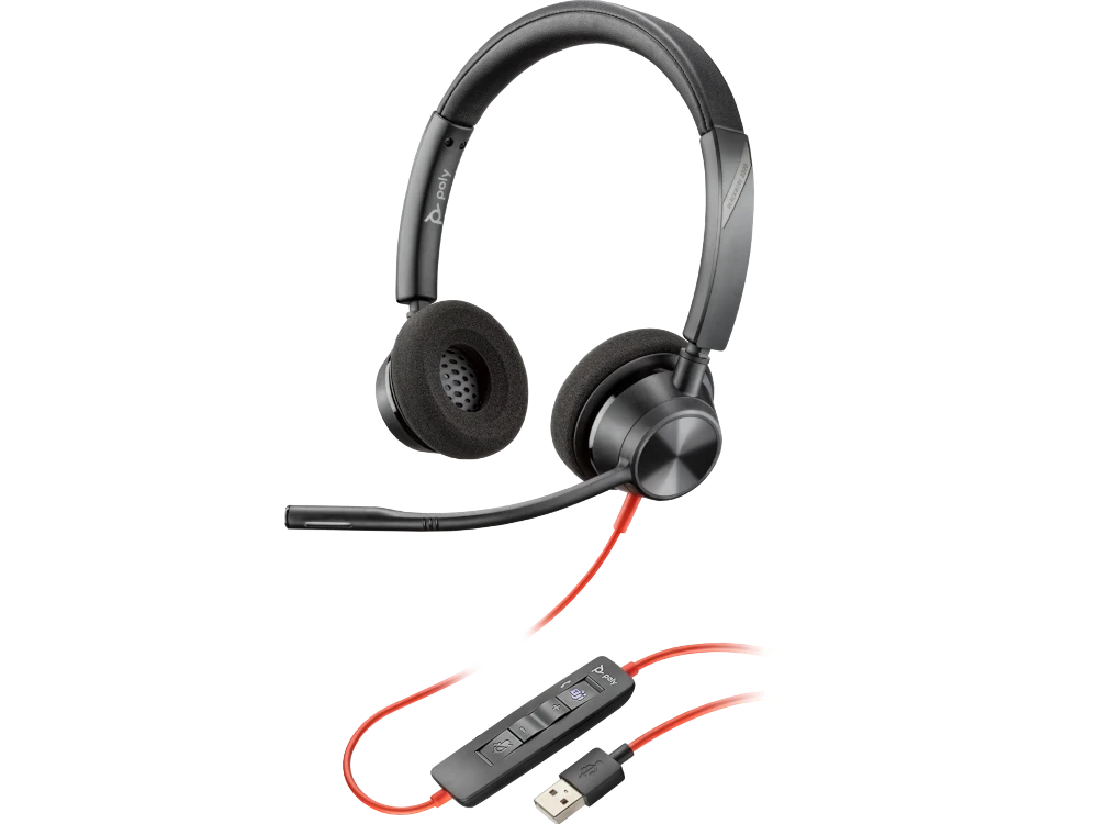 بولي بلانترونكس Blackwire BW320-M – سماعة USB-A ستيريو معتمد لـ Teams