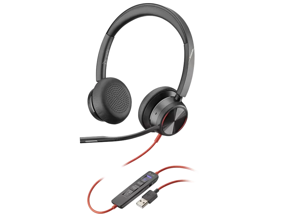 بولي بلانترونكس Blackwire 8225 – سماعة USB-A ستيريو معتمد لـ Teams