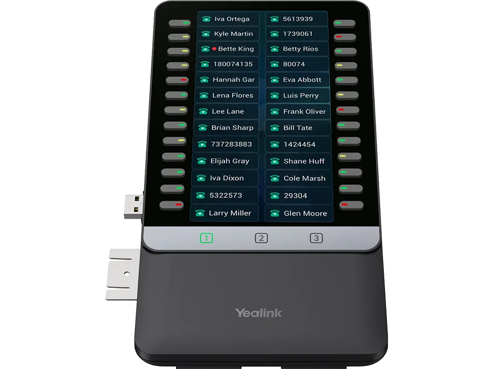 يالينك EXP55 وحدة توسعة ذات شاشة ملونة، شاشة ملونة 5.5 إنش، 26 مفتاحًا فعليًا، مخصّصة لهواتف يالينك من سلسلة T7 وT8 آي بي فون