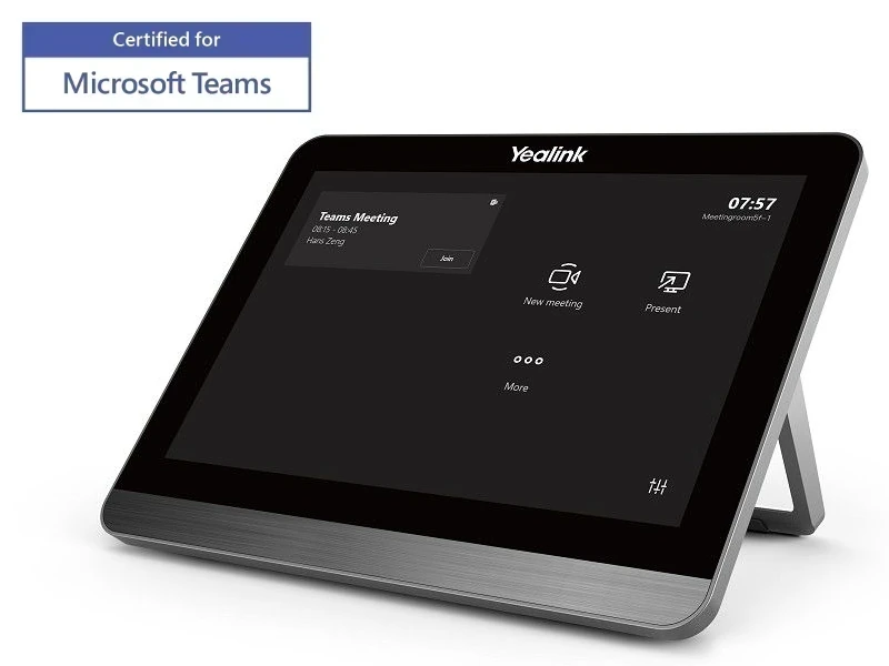 يالينك CTP18 Teams – شاشة اللمس التفاعلية CTP18، شاشة لمس 8 بوصة، اندرويد 9.0، واي فاي، USB-C، PoE