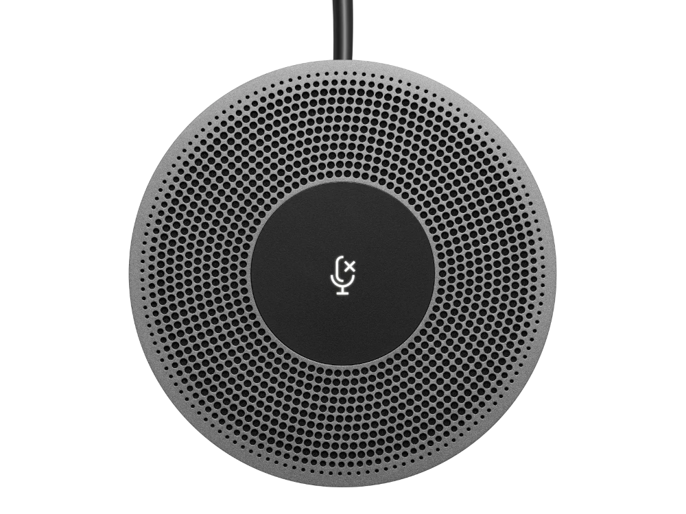 ميكروفون اجتماعات لكاميرا لوجيتك MeetUP، ميكروفون إضافي مع تحكم في كتم الصوت لنطاق صوتي ممتد