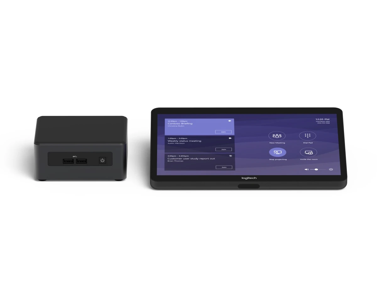 حزمة لوجيتك تاب – مجوعة Logitech Tap Base للتحكم في غرف اجتماعات ميكروسوفت تيمز، جهاز لوحي لوجيتك مع انتل PC